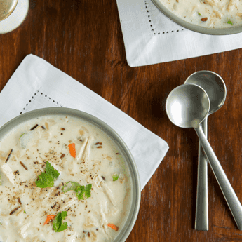 Creamy Wild Rice and Chicken Soup