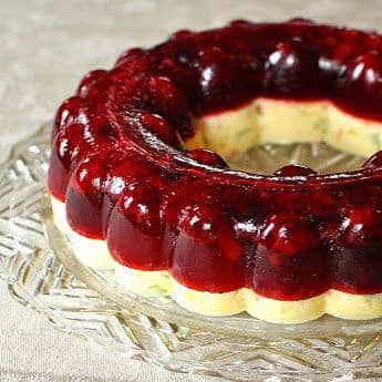 Elsie's Homemade Cranberry Eggnog Salad