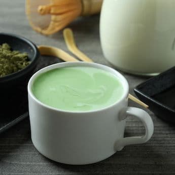 Elsie's Hot Matcha Milk Tea