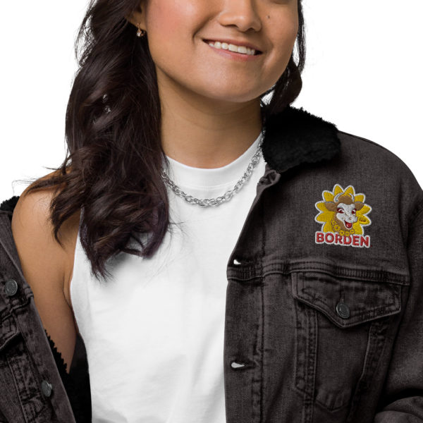 Elsie Unisex denim sherpa jacket - Image 15