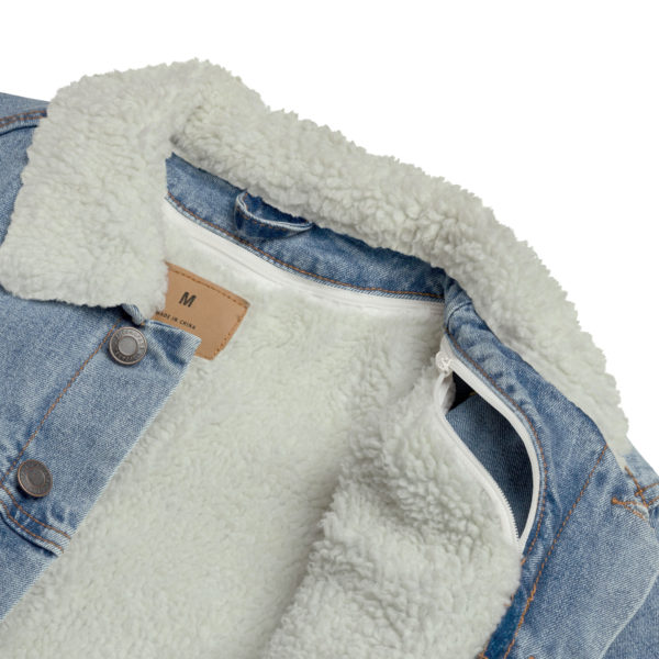 Elsie Unisex denim sherpa jacket - Image 11