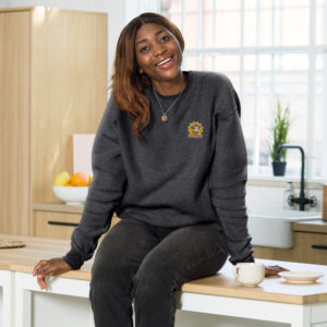 Elsie Embroidered Unisex sueded fleece sweatshirt