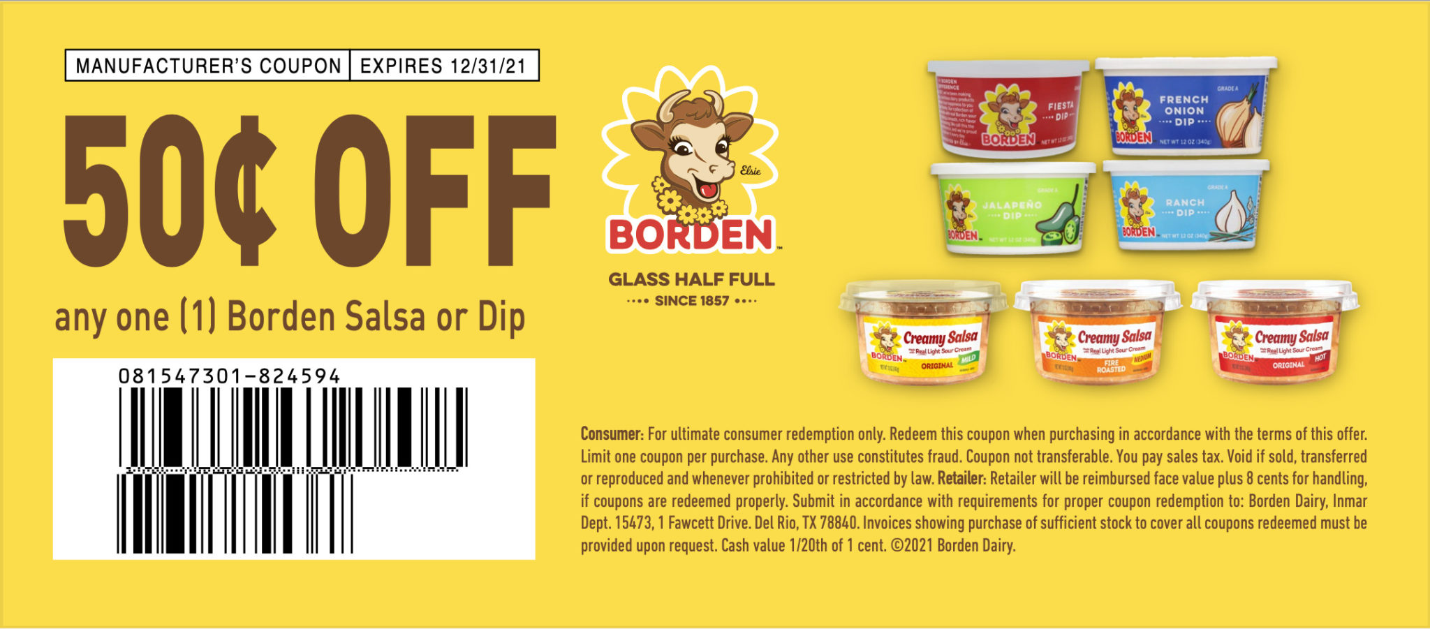 Dip Coupon Borden Dairy