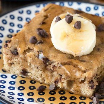 Elsie’s Baked Banana Chocolate Pancakes