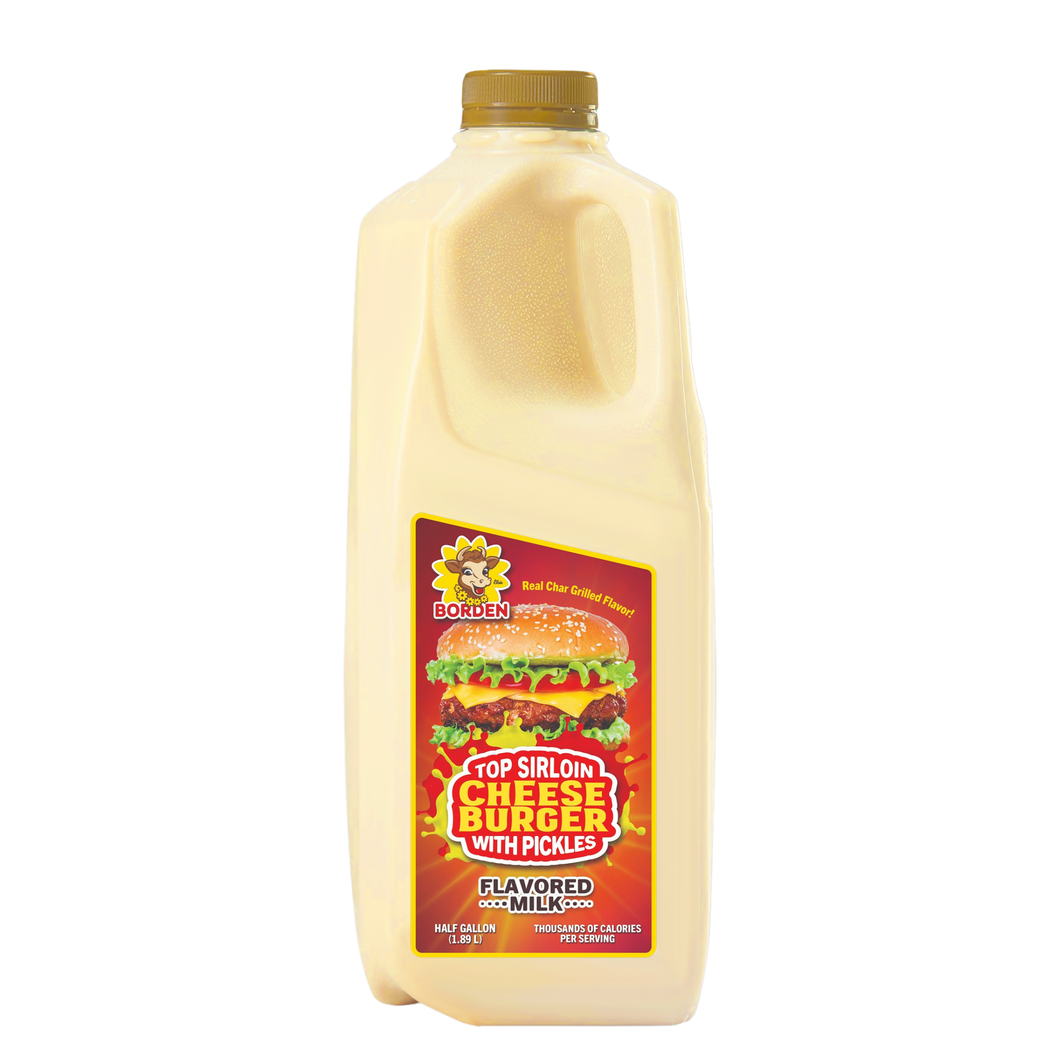 Top Sirloin Cheeseburger Milk Borden Dairy